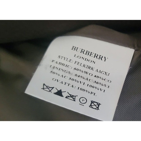 Burberry London Brown Wool Wide Collar Double Breasted Pea Women Coat US 6 - Picture 8 of 13